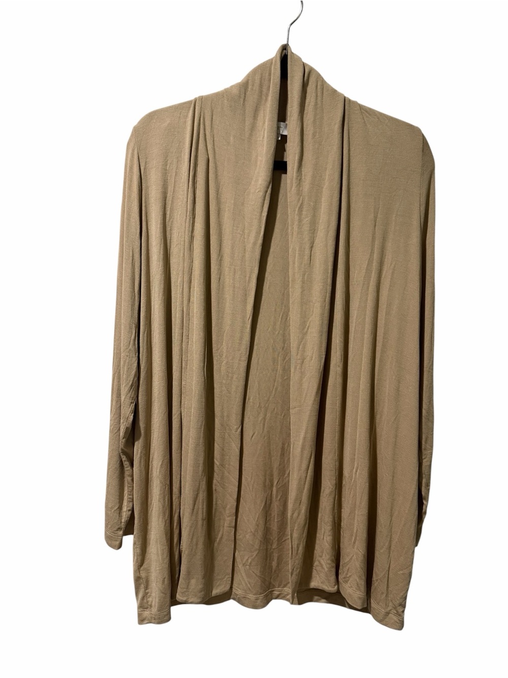 LOFT Beige Lightweight Open Front Cardigan - Size L